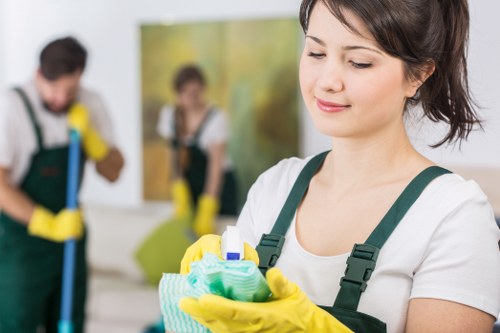 Cleaning service complaint being logged and assessed